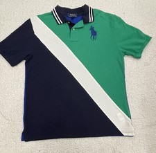 Polo Ralph Lauren Polo Shirt Youth Boys XL 18/20 Green, Blue, White Big Pony