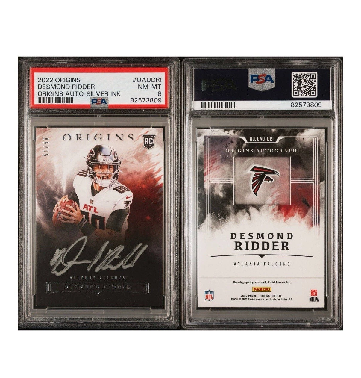Desmond Ridder Panini Origins Origins Autographs #OAUDRI Silver Ink