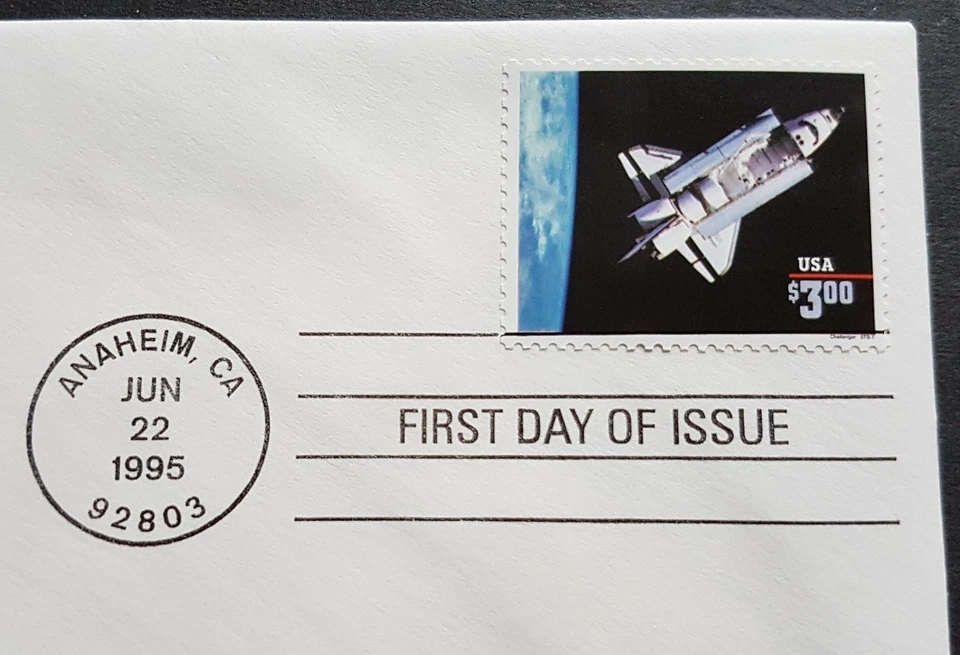 USA 1995 Space Ship Shuttle Challenger 1v Stamp FDC (official issue) - Image 2 of 2