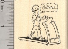 Zombie Apocalypse Trap Rubber Stamp, Treadmill Survival Trick H26115 WM