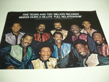 KOOL & The GANG 2-piece Rare 1982 PROMO POSTER AD Five Years/10 Million Records