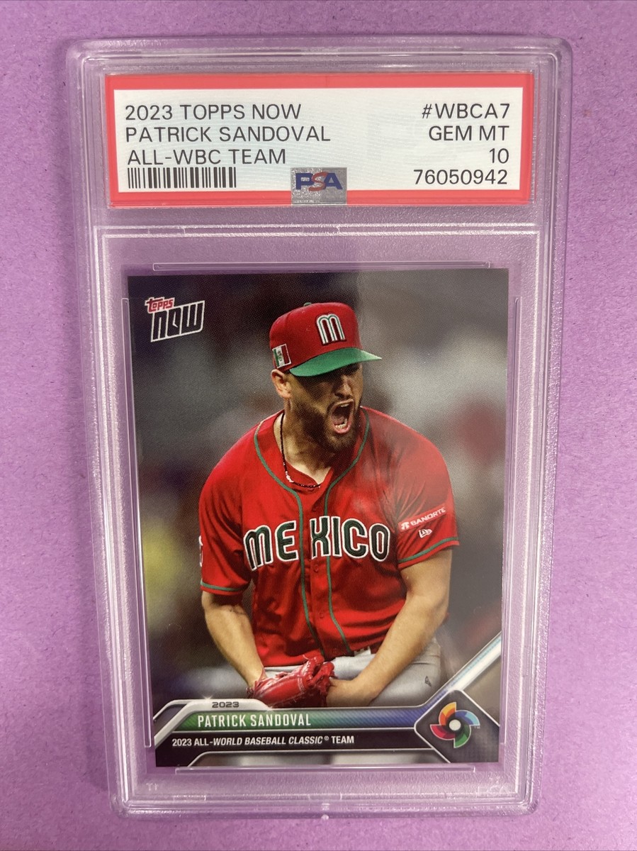 PSA10 2023 WBC パトリック・サンドバル BLUE 28/49シリ 2023 Topps Now Patrick Sandoval #WBCA7 ALL-WBC TEAM PSA 10