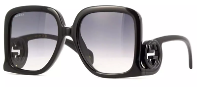 Gucci Ladies Sunglasses Black Oversized GG 1326 S 001 58mm 