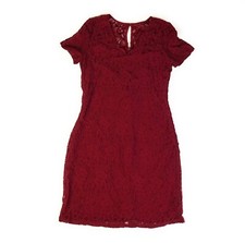 Stitch Fix 41 Hawthorn Cypress Dark Red Lace Sheath Short Dress NWT Size Small
