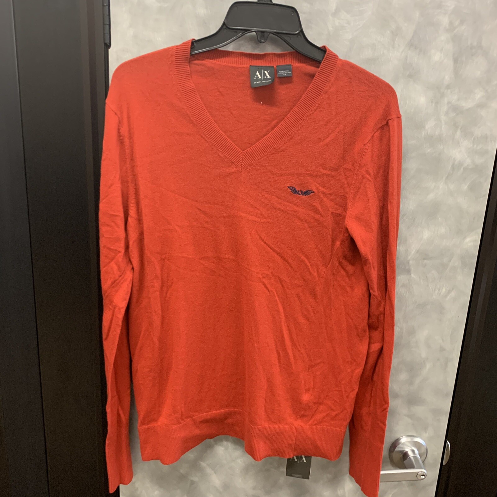 orange armani exchange sweater