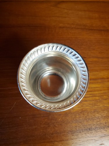 Occupied Japan Metal Cup Toothpick Holder 3 1/4" Tall X 2 1/2" Lip Diameter - Picture 3 of 4