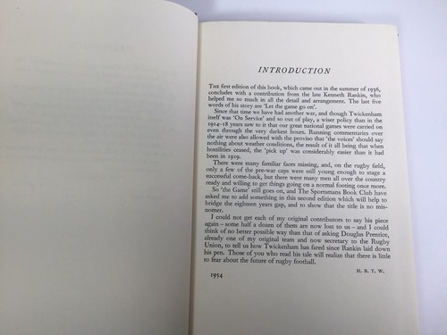 The Game Goes On  Rugby Union 1954 The Sportsmans Book Club Edition with insert - Imagen 8 de 19