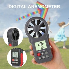 Digital Anemometer Thermometer Handheld Wind Speed Meter Gauge Air Flow Tester