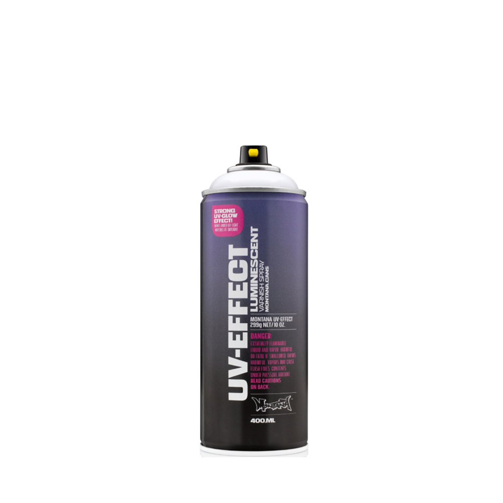 Montana UV Effect Spray Paint - Blue-Purple Luminescent Varnish - 400ml Can
