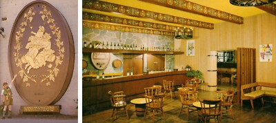 Italian Swiss Colony Winery, CA - Lot of 2 Vintage Postcards Interior, Caskhead