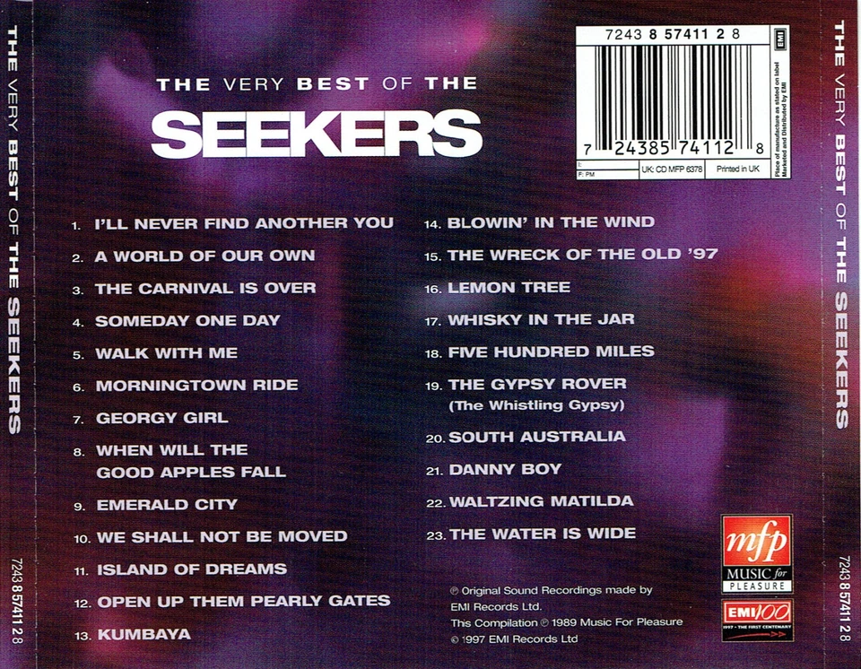 (CD) The Seekers - The Very Best Of - The Carnival Is Over, Georgy Girl, Kumbaya - Bild 2 von 2