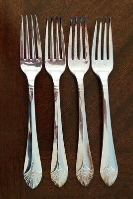 Lot of 4 International Silver Co. Manhattan Dinner Forks 7 1/4''