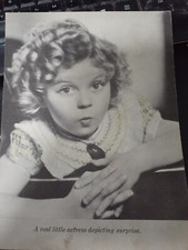 shirley temple picture on paper from a book