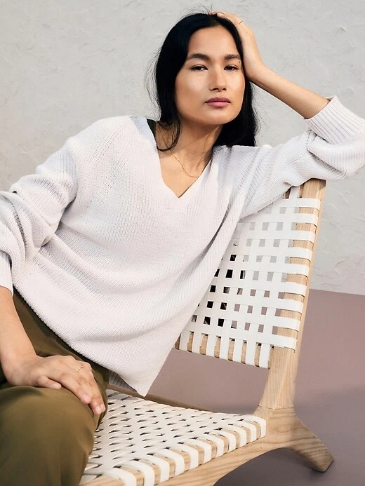 Athleta M Medium En Route Hanover Refined Sweater Cream NWT! #658517