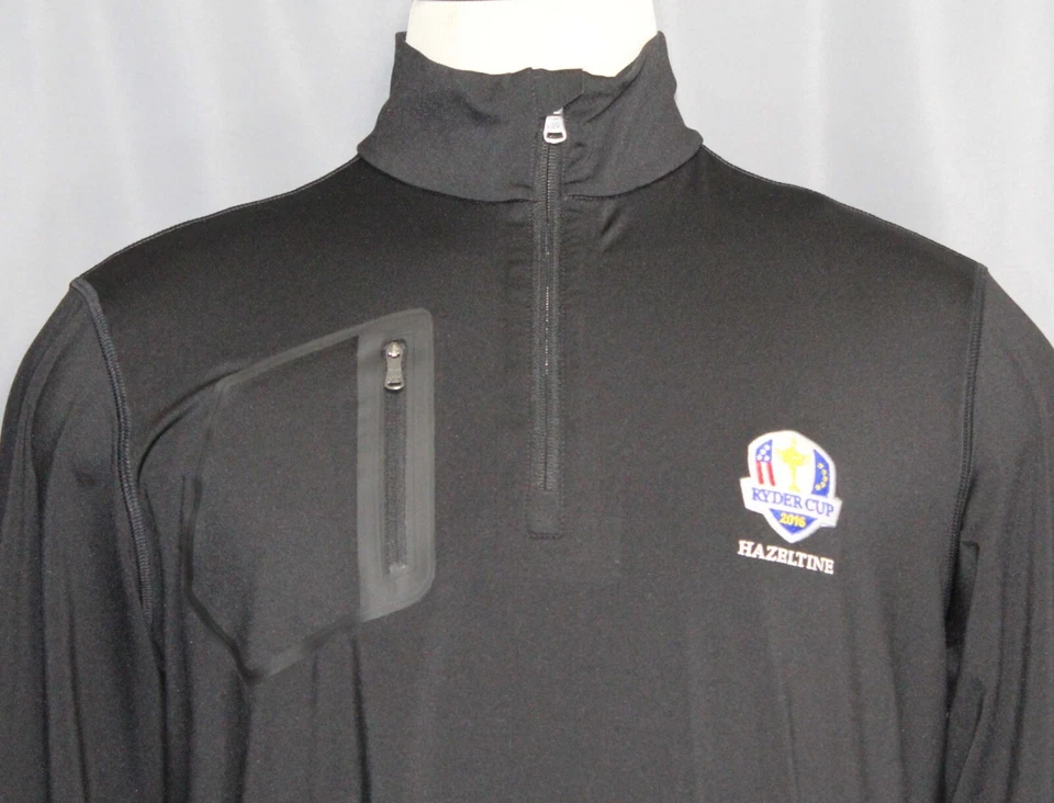 Ralph Lauren RLX 2016 Ryder Cup Negro 1/4 Cremallera L/S Chaqueta Camisa Para Hombre Talla Grande Foto 2 de 4