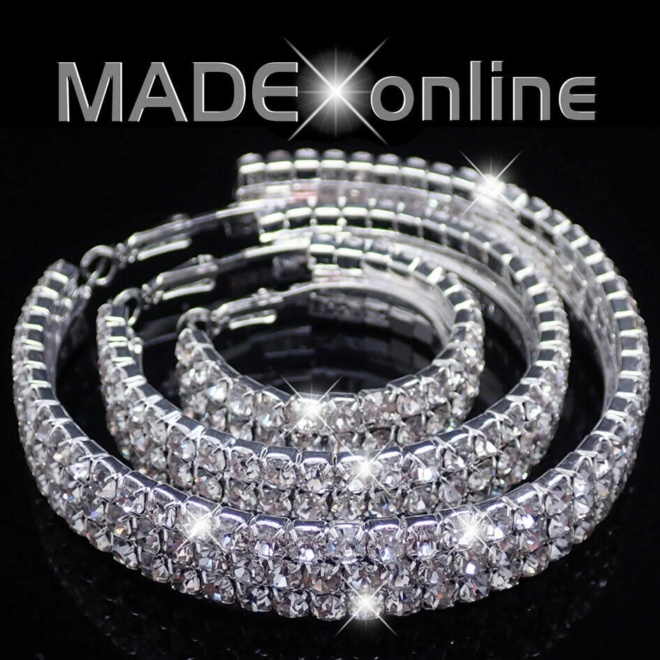 Large sparkly sale hoop earrings