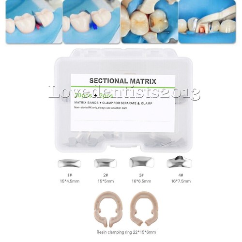 Dental Sectional Contoured Metal Matrices Refill Matrix Band /Diastema Wedges - Picture 20 of 43