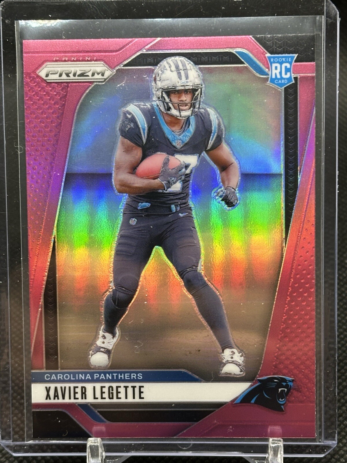 Xavier Legette 2024 Panini Prizm #398 Rookie Pink Pulsar Prizm (RC)