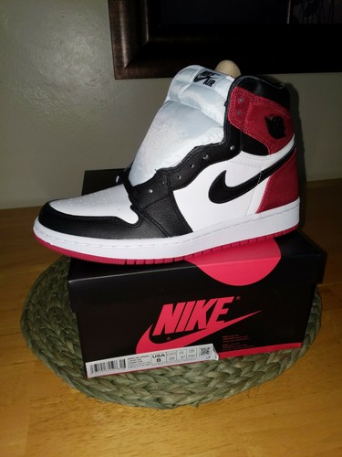 womens air jordan 1 retro high satin black toe size 8 (mens 6.5) CD0461-016  | eBay