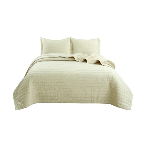 3-PCS 100% Cotton Oversized Bedspread Set Coverlet Quilt Set Stitching - Picture 2 of 21