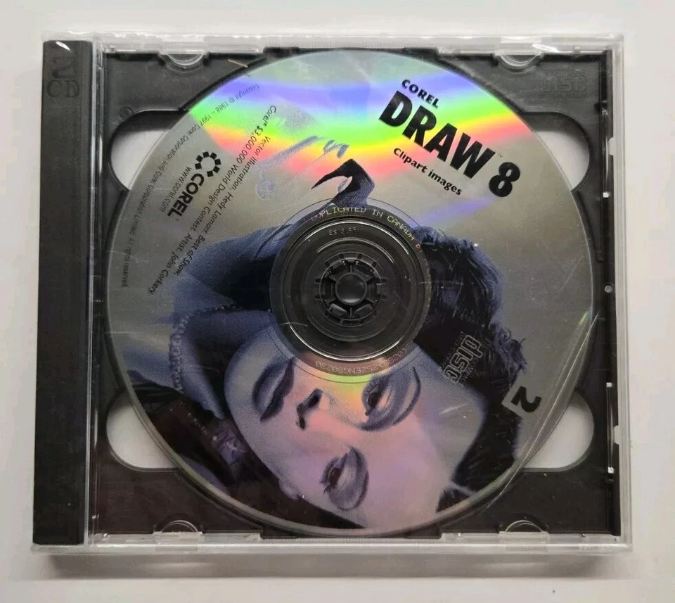 Corel Draw 8 OEM Edition PC CD-ROM 3-Disc Set For Windows 95 or NT Sealed READ - Image 3 of 4