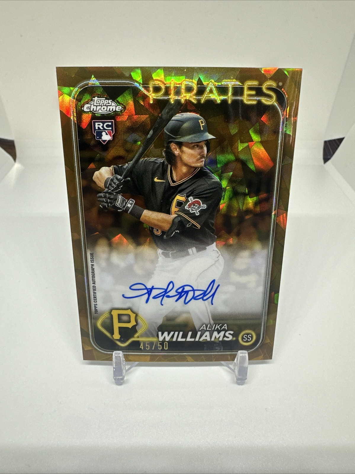 2024 Topps Chrome Sapphire Alika Williams Auto Gold RC #/50 Rookie SSP