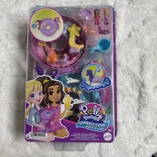 Polly Pocket Sparkle Cove Adventure Unicorn Floatie Compact Playset Bath Toy