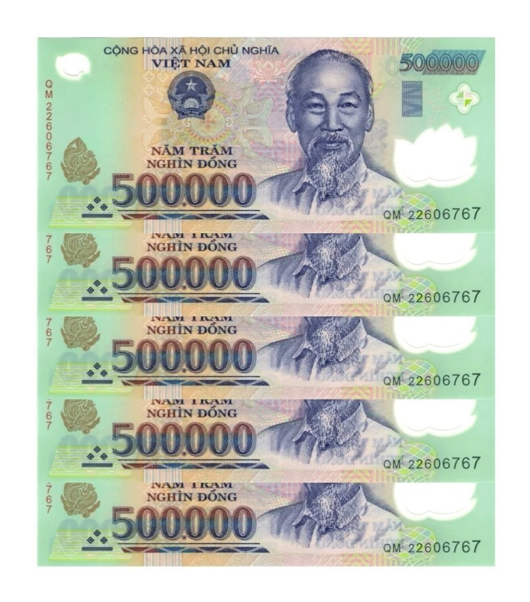 Vietnamese Paper Money 500,000 ₫ Denomination Banknotes for sale