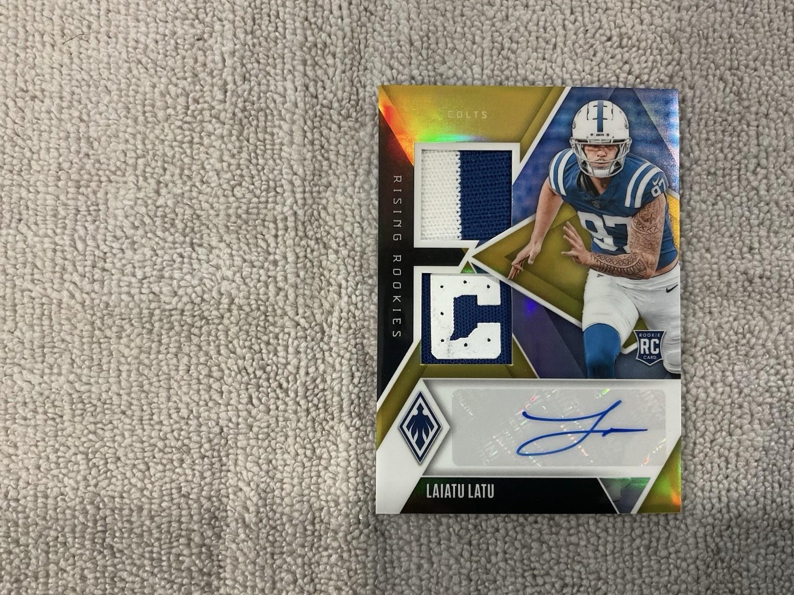 Laiatu Latu Panini Phoenix Rising Rookies Dual Patch Autographs #RRDPLLU Gold