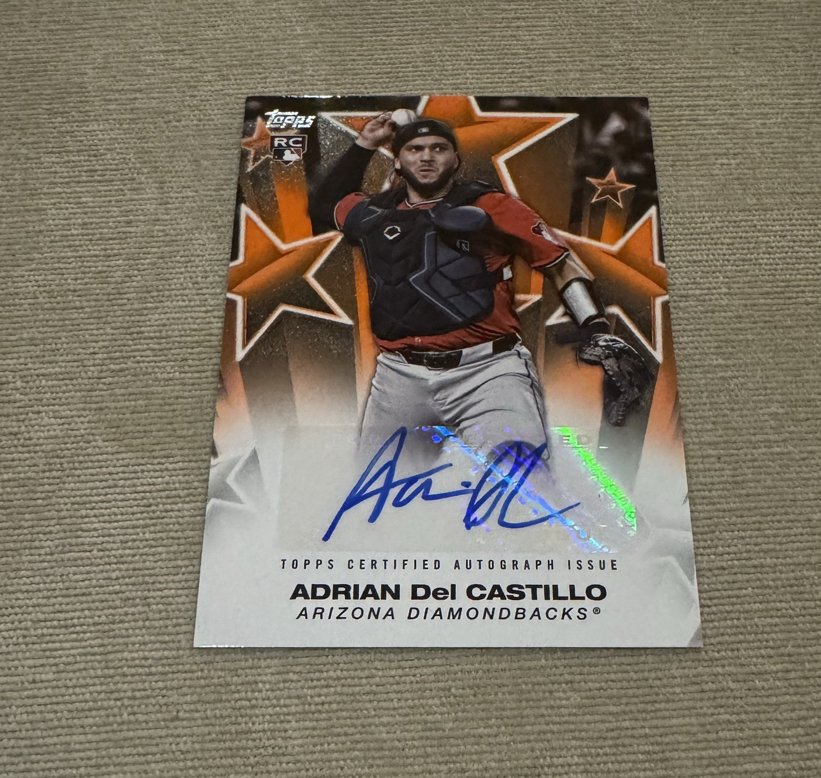 2025 Topps Baseball Stars Autographs Auto Adrian Del Castillo ORANGE FOIL /25