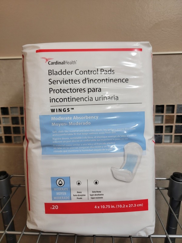 Bladder Control Pads Liner 20 CT 4''x10.75'' Moderate Absorbency Unisex