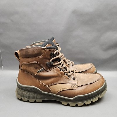 ECCO Track 25 Gore-Tex Boots Mens 9 EU 43 Brown Leather Waterproof Hiking Shoes
