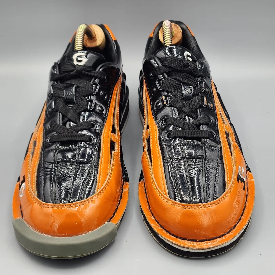 3G Bowling Shoes Mens 9.5 Tour Ultra/C Right Handed Black Orange S3015 - Image 3 of 4