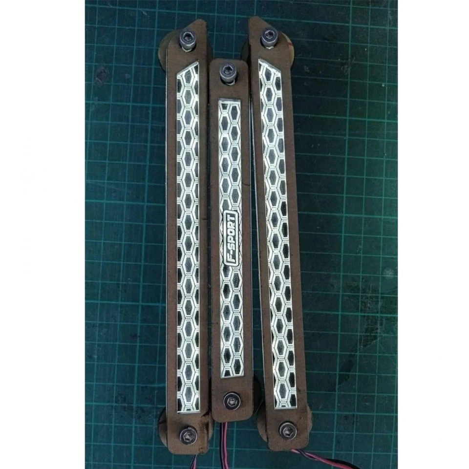 Luz de funcionamiento LED ámbar parrilla delantera 3 piezas para Ford Ranger Raptor PX 2018-2021 Foto 2 de 4