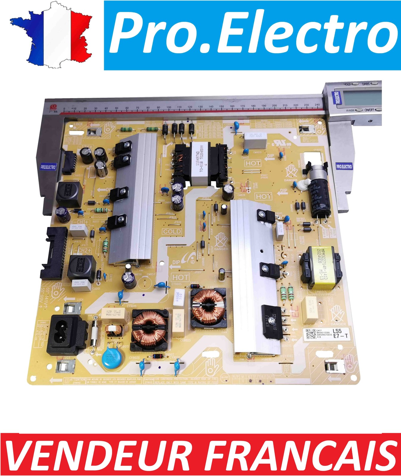 Alimentation TV SAMSUNG BN44-01058A pour réparer le modèle QE50Q60TAU L55E7_THS