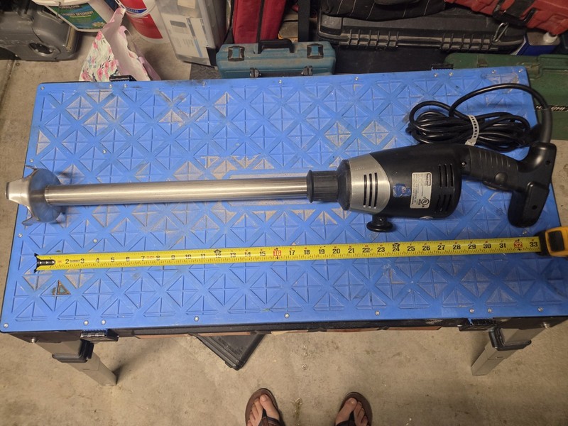 Waring Commercial Immersion Blender Variable speed. See attached video.