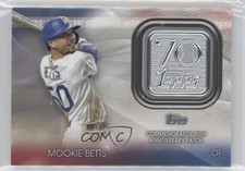 2021 Topps 70th Anniversary Manufactured Logo Series 2 Mookie Betts Patch p7m