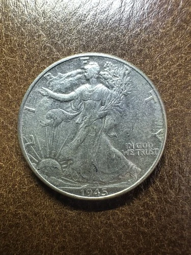 1945 Liberty Walking Half Dollar Silver Circulated Business Strike US Coin