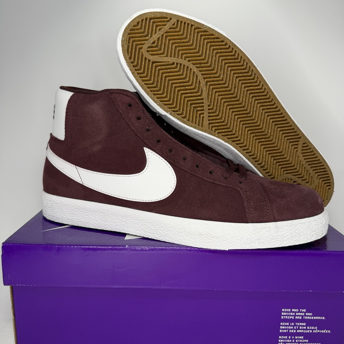 Size 12 - Nike Zoom Blazer SB Mid Burgundy Crush for sale 