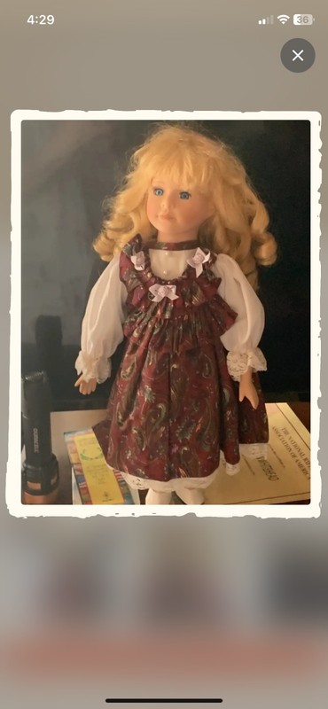 Blonde Curly Hair Light Complexion Girl Doll w/ Removable Clothes, Outfit