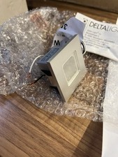 4x DELTA Light Mini Square 1W 350mA IP54 LED Markierungsleuchten. 6500K Weiß. Gebürstet