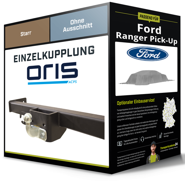 Starre AnhäNgerkupplung für Ford Ranger Pick-Up 10.2022-Jetzt Crew Cab Oris NEU-image