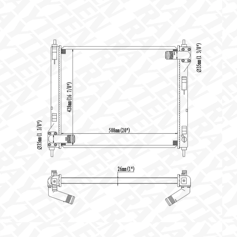 13264 Radiator for 2011 2012 2013-2016 Nissan Juke 1.6L 2017-2019 Nissan Sentra Foto 2 de 4