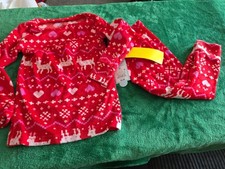 Cat  Jack 2T Kids 2pc Christmas Fair Isle Snuggly Soft Pajama Set