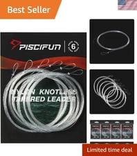 Ultimate Fly Fishing Leader Kit - 6 Pack of Clear Tapered Leaders for All Waters