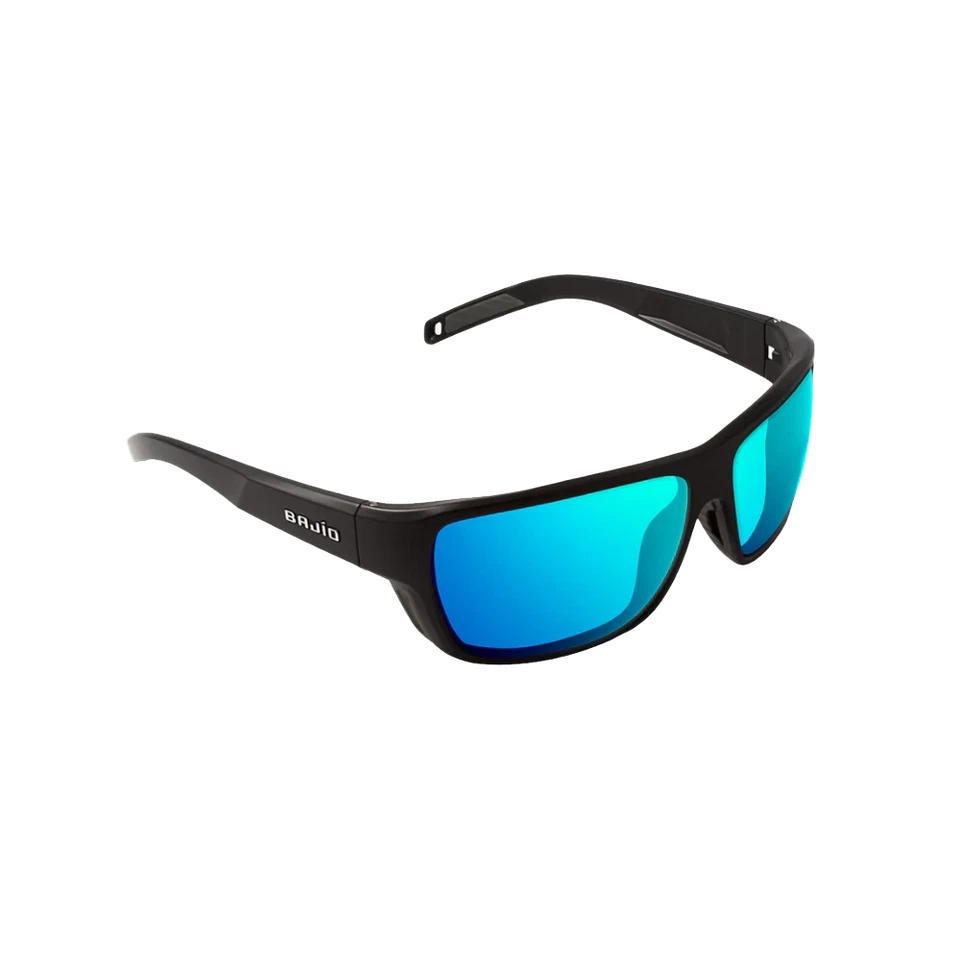 Gafas de sol BAJIO Rigolets negras mate | cristal espejo azul Foto 2 de 3