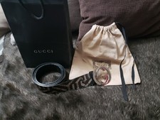 Gucci Caleido Supreme Monogram GG Interlocking Men Leather Belt Size 95/38