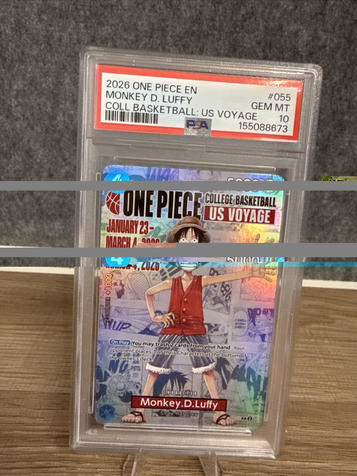2026 One Piece EN College Basketball US Voyage #055 Monkey D Luffy PSA 10 #7