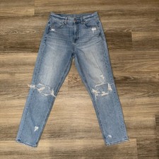 American Eagle Outfitters Mom Jeans Denim Women's Distressed Size 4 Regular