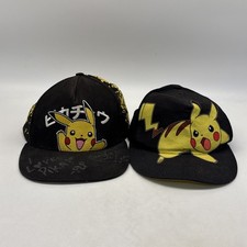 Pok mon Pikachu Two 2 SnapBack Hat Lot 